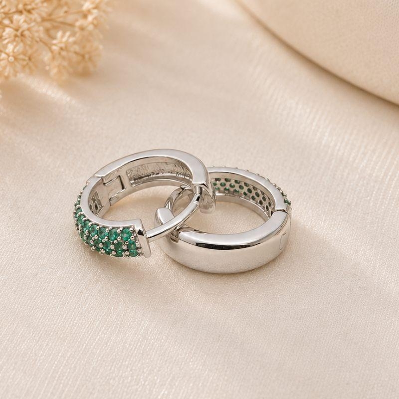 ARGOLA ZIRCONIAS VERDES