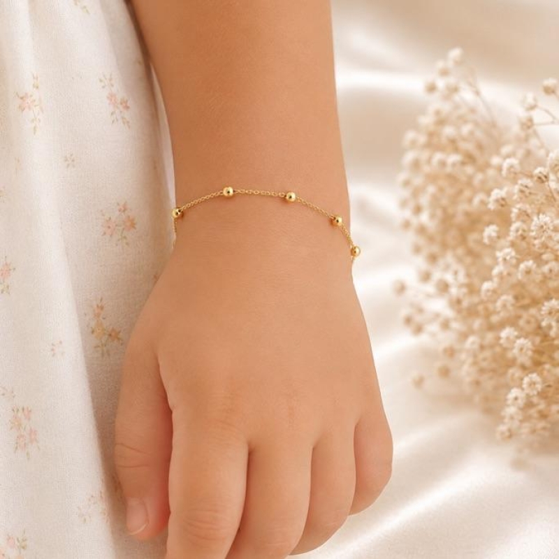 PULSEIRA BOLINHAS PONTA ZIRCONIA