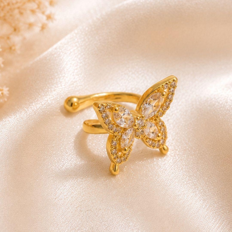 PIERCING FAKE BORBOLETA CRAVEJADA
