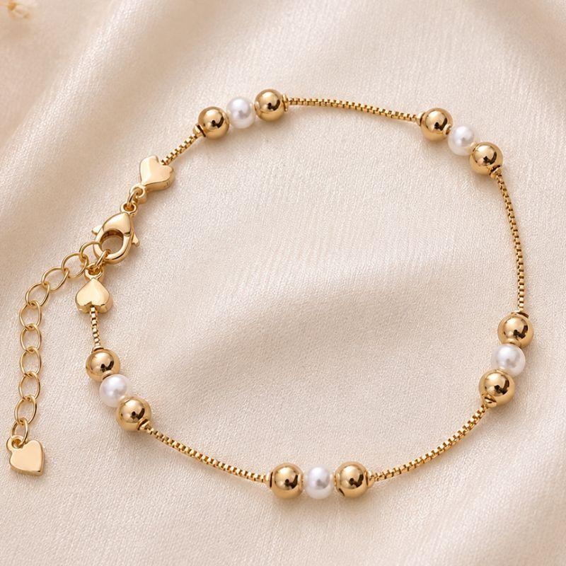 PULSEIRA BOLINHAS E PEROLAS