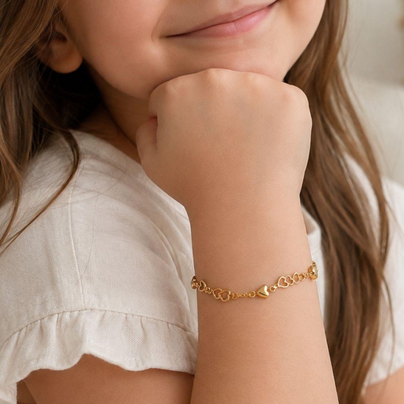 PULSEIRA INFANTIL CORACOES