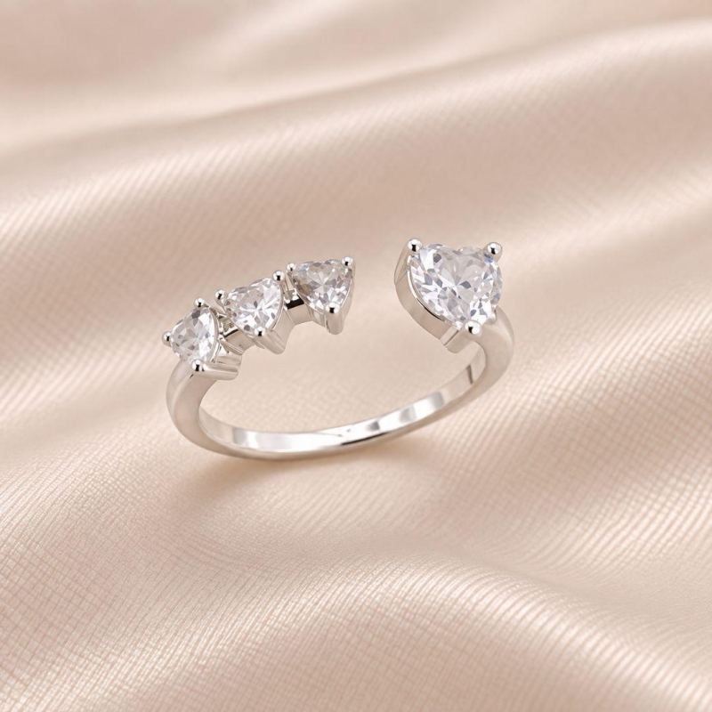 ANEL 4 CORACOES ZIRCONIA