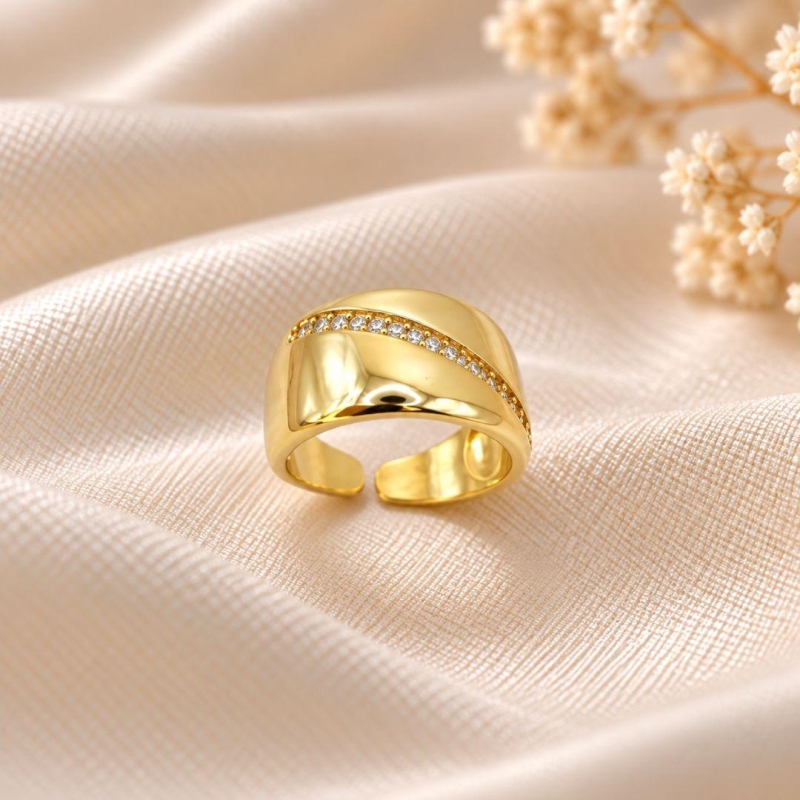 ANEL  AJUSTAVEL LINHA DE ZIRCONIA