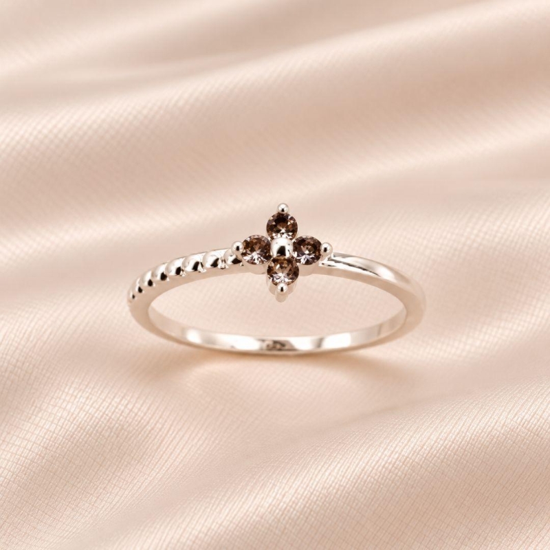 ANEL FLOR PEQUENA ZIRCONIA