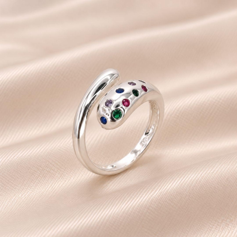 ANEL GOTA ZIRCONIA COLORIDA