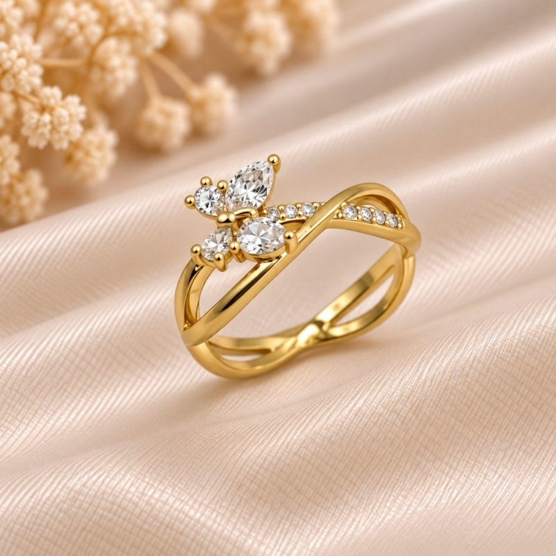 ANEL ZIRCONIA BORBOLETA