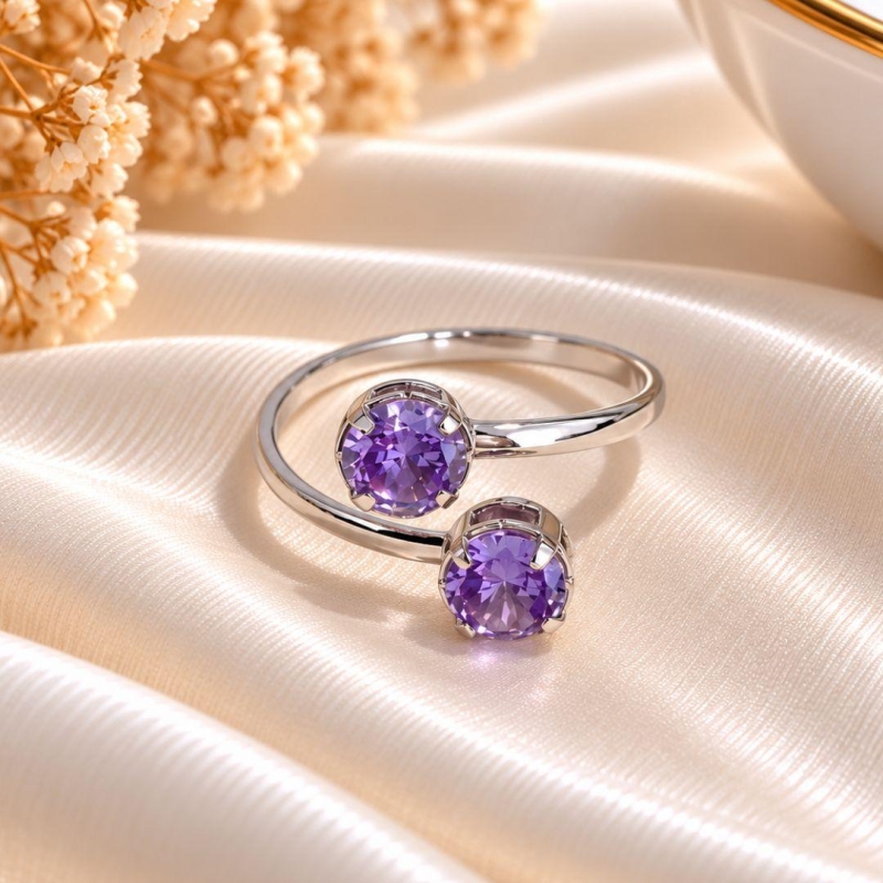 ANEL ZIRCONIAS LILAS
