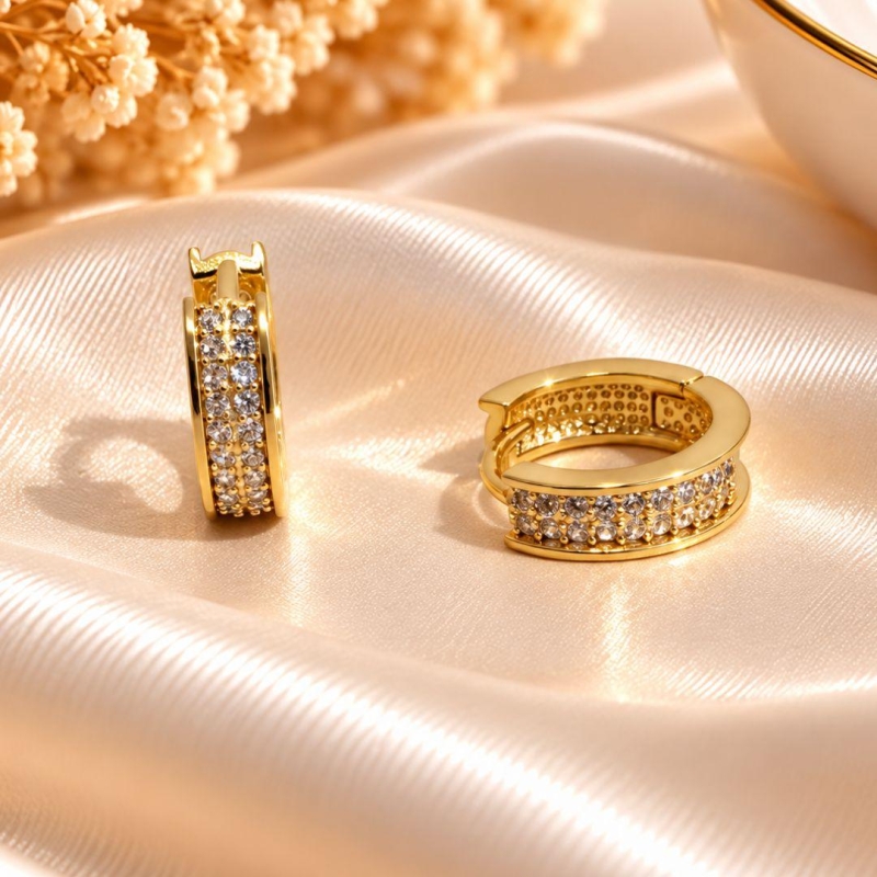 ARGOLA FILEIRAS DE ZIRCONIA