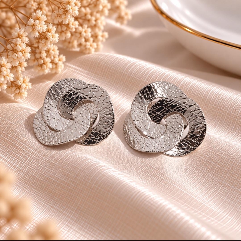 BRINCO FLOR TEXTURIZADO ORGANICO