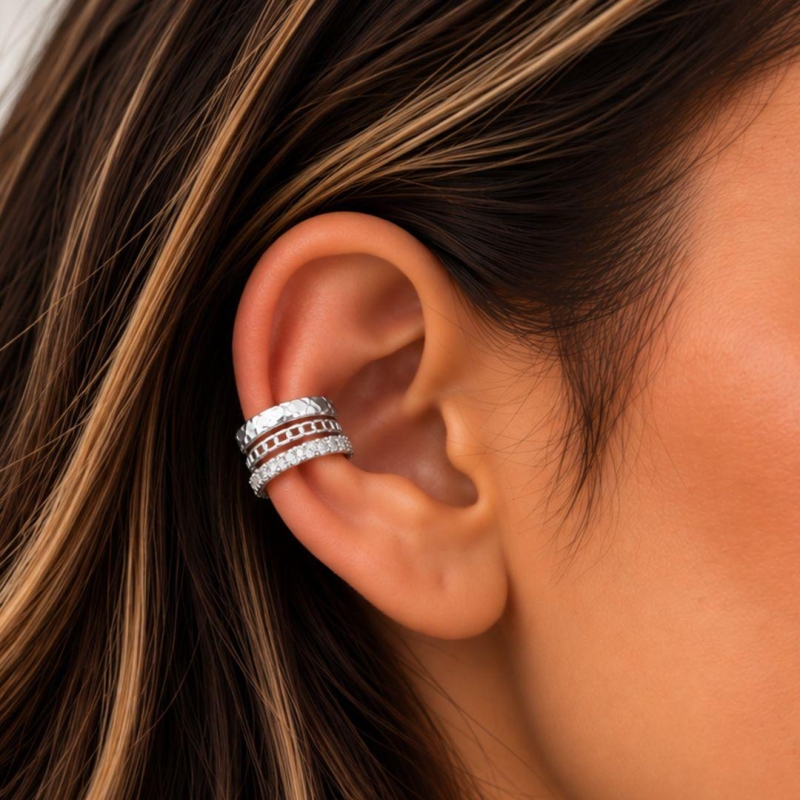 PIERCING FAKE 3 ELOS GRUMET E ZIRCONIA