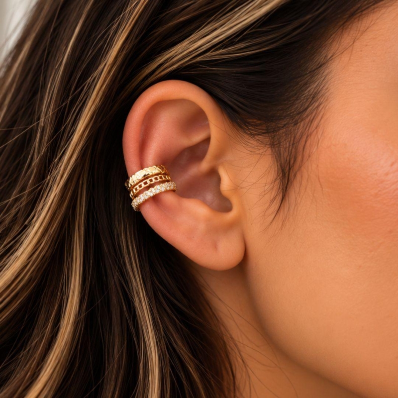 PIERCING FAKE 3 ELOS GRUMET E ZIRCONIA