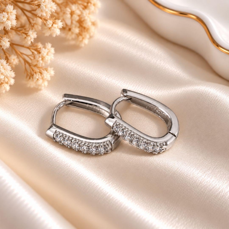 ARGOLA OVAL ZIRCONIA G PRATA