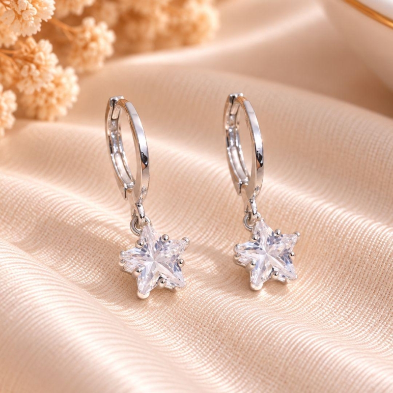 ARGOLA PENDULO ESTRELA 3MM