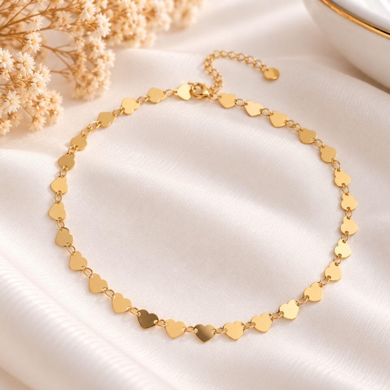 CHOCKER CORAÇÕES LISOS