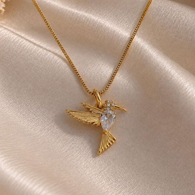 COLAR BEIJA-FLOR COM ZIRCONIAS