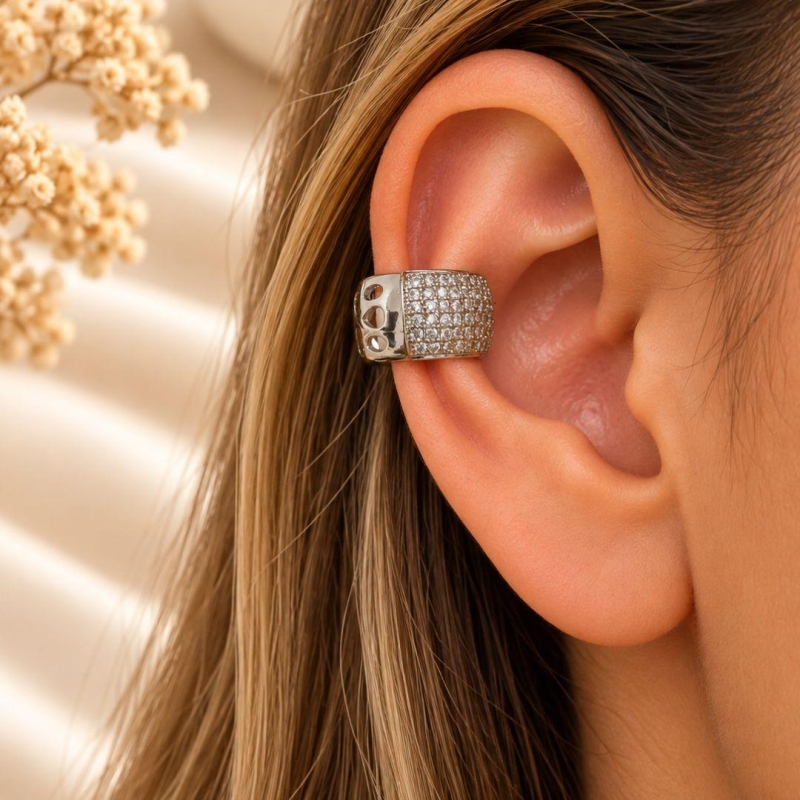 PIERCING 6 FILEIRAS ZIRCONIA 0.9MM
