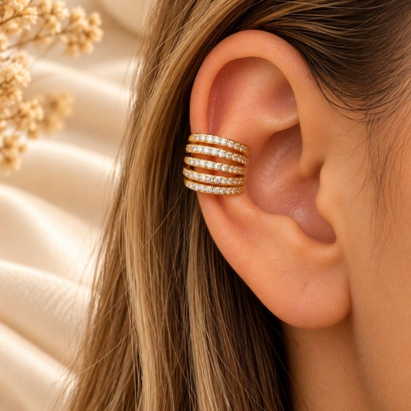 PIERCING FAKE 5 ELOS CRAVEJADO