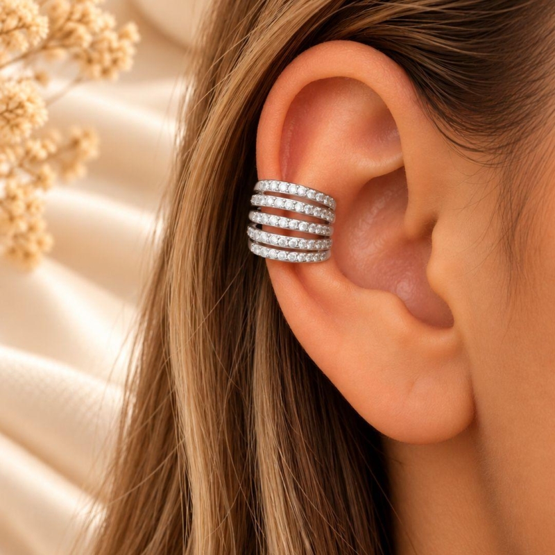 PIERCING FAKE 5 ELOS CRAVEJADO