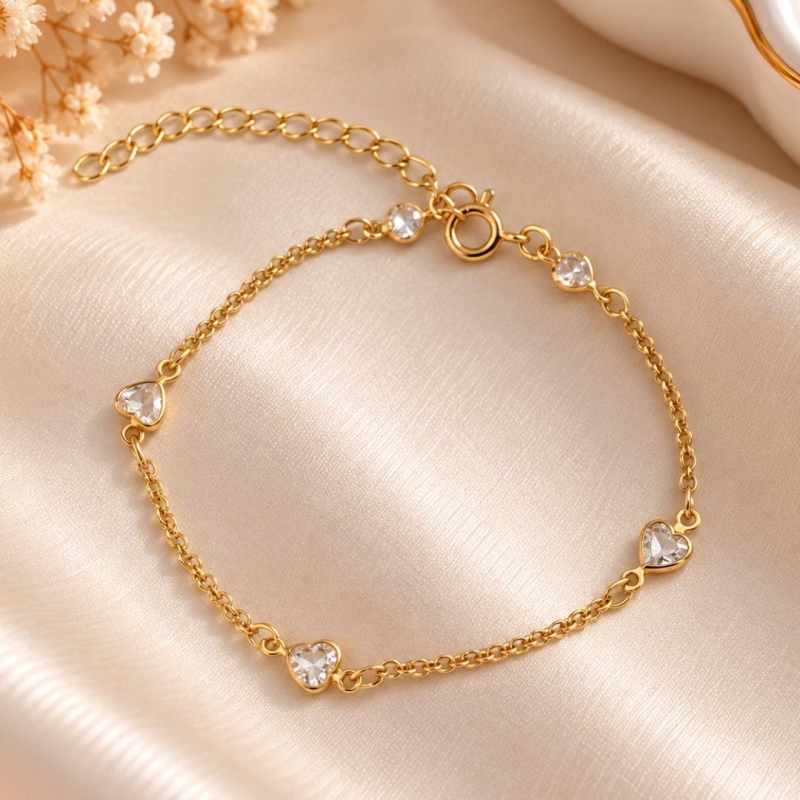 PULSEIRA CORACOES DE ZIRCONIA