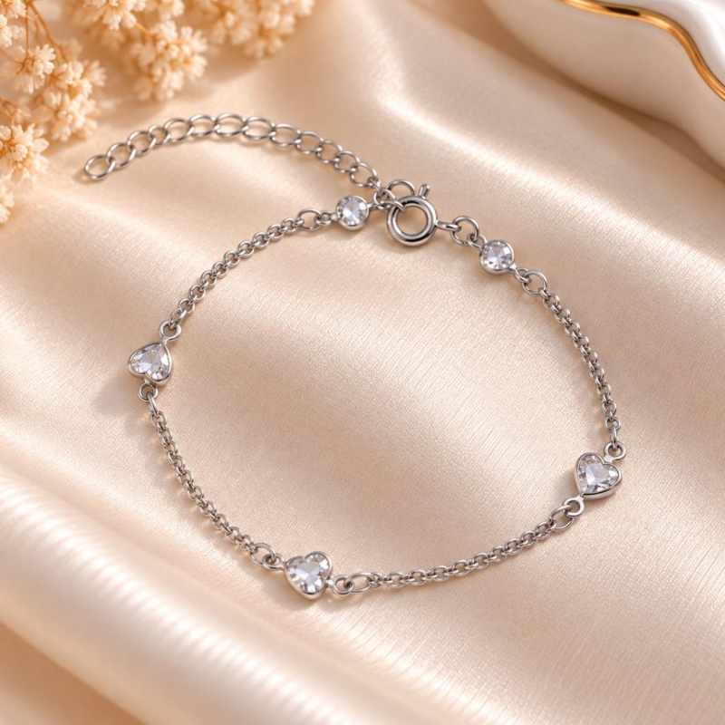 PULSEIRA CORACOES DE ZIRCONIA