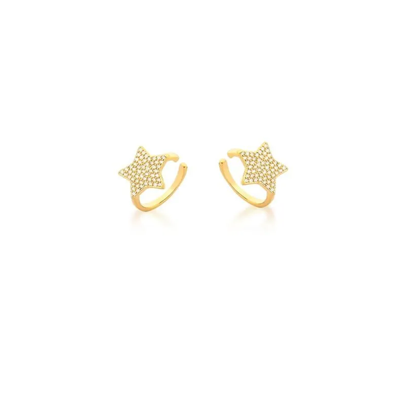 PIERCING DE ORELHA ESTRELA COM ZIRCÔNIAS