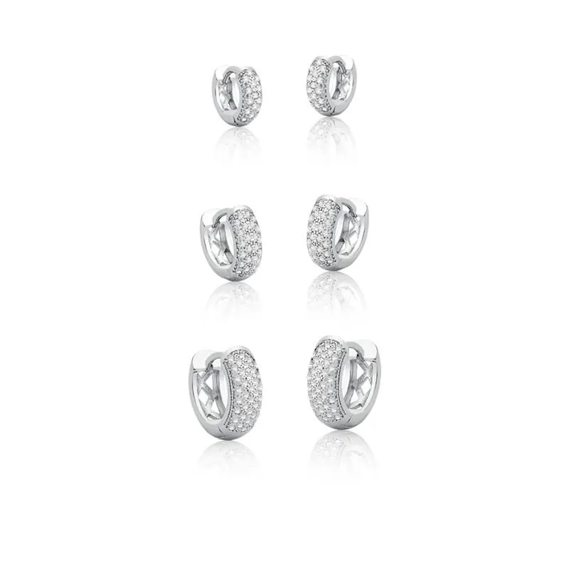 ARGOLA CRAVEJADAS DE ZIRCÔNIAS RODIO G