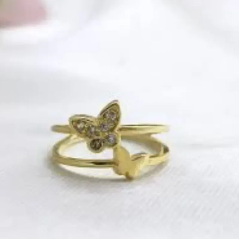 ANEL BORBOLETA ZIRCONIA ANEL BORBOLETA ZIRCONIA