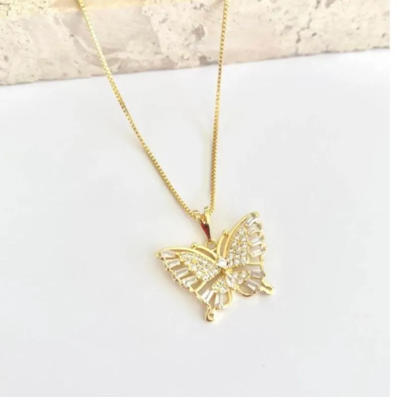 BORBOLETA  ZIRCONIA BAGUETE