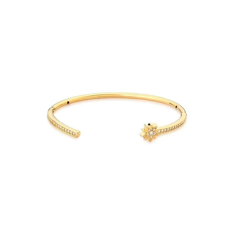 BRACELETE ABERTO COM ESTRELA E ZIRCÔNIAS BRACELETE ABERTO COM ESTRELA E ZIRCÔNIAS