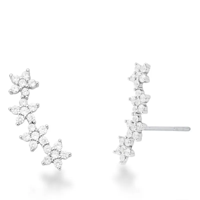 BRINCO FLOR  RODIO ZIRCONIA