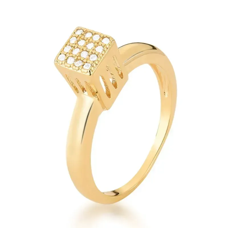 SOLITARIO ZIRCONIA QUADRADO