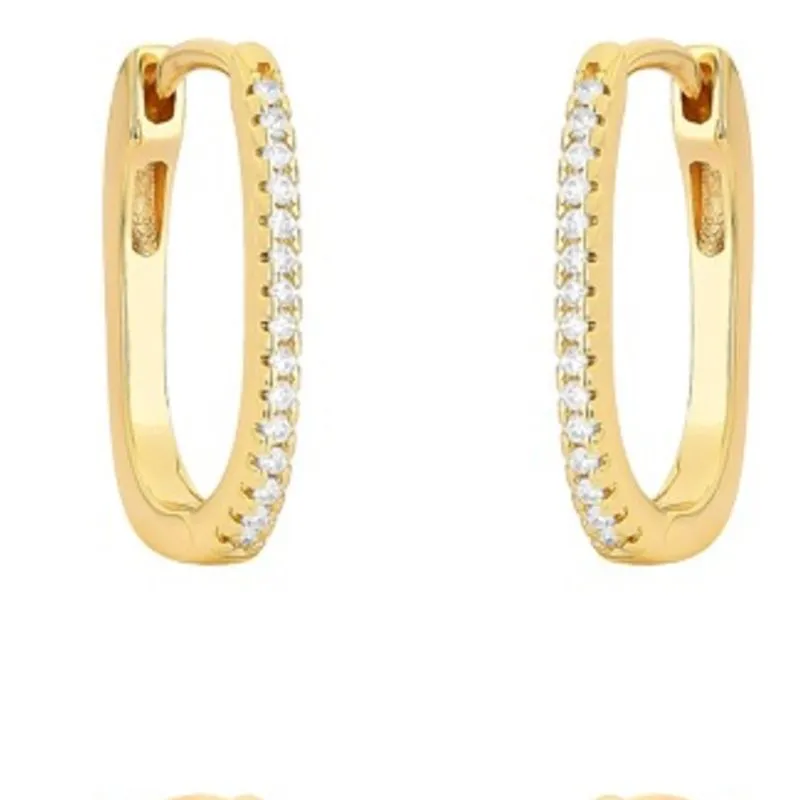 ARGOLA FINA OVAL ZIRCONIA