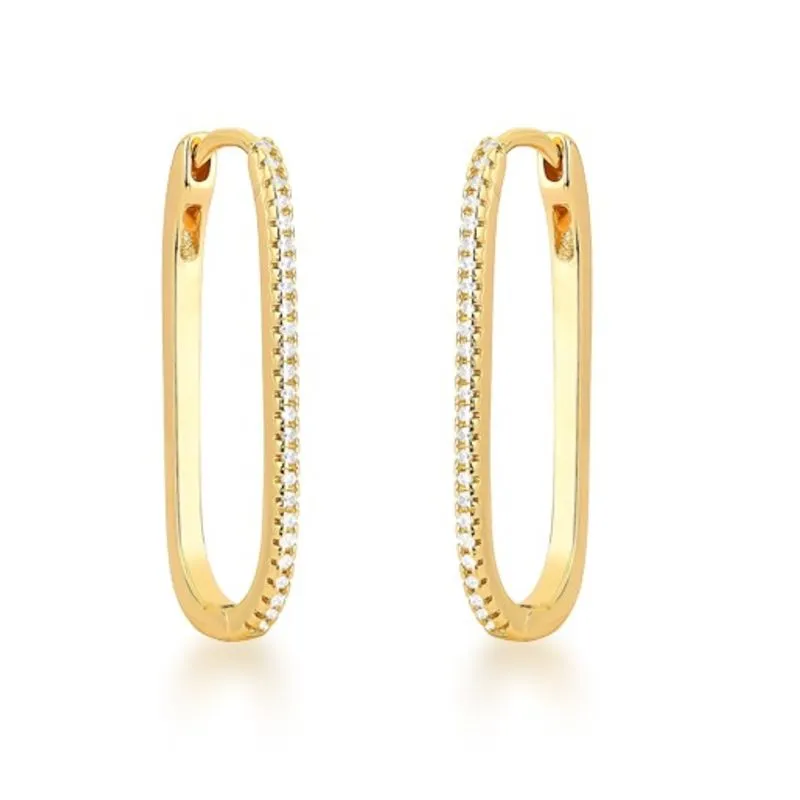 ARGOLA FINA OVAL ZIRCONIA