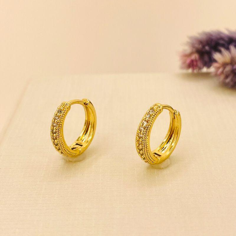 ARGOLA 1 FILEIRA ZIRCONIA TEXTURIZADA