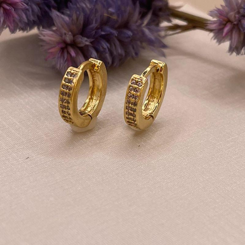 ARGOLA DUPLA ZIRCONIA