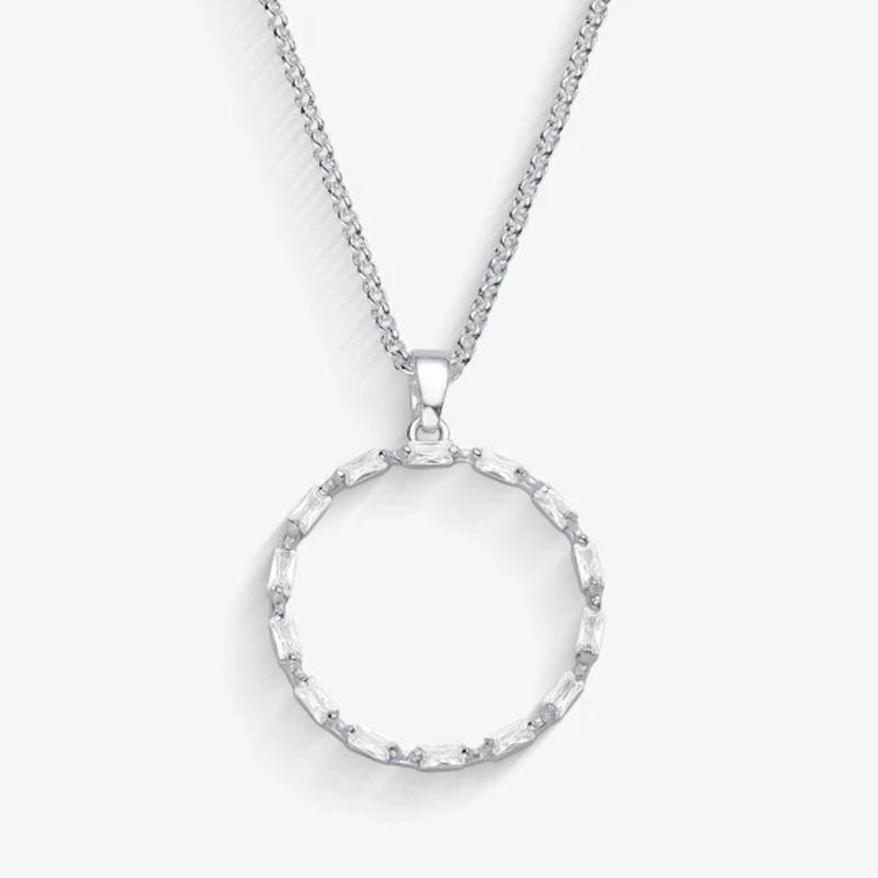 COLAR CIRCULO ZIRCONIA BAGUETE
