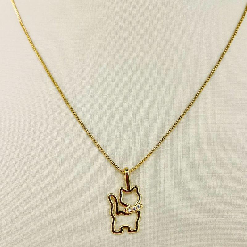 COLAR GATO GRAVATA ZIRCONIA