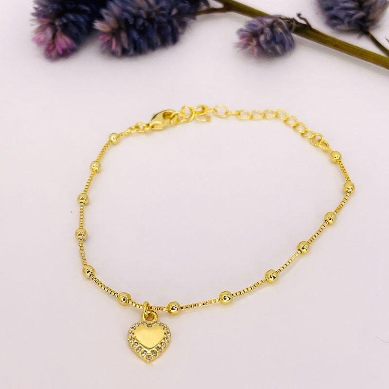 PULSEIRA BOLINHAS ESPAÇADAS E CORAÇAO