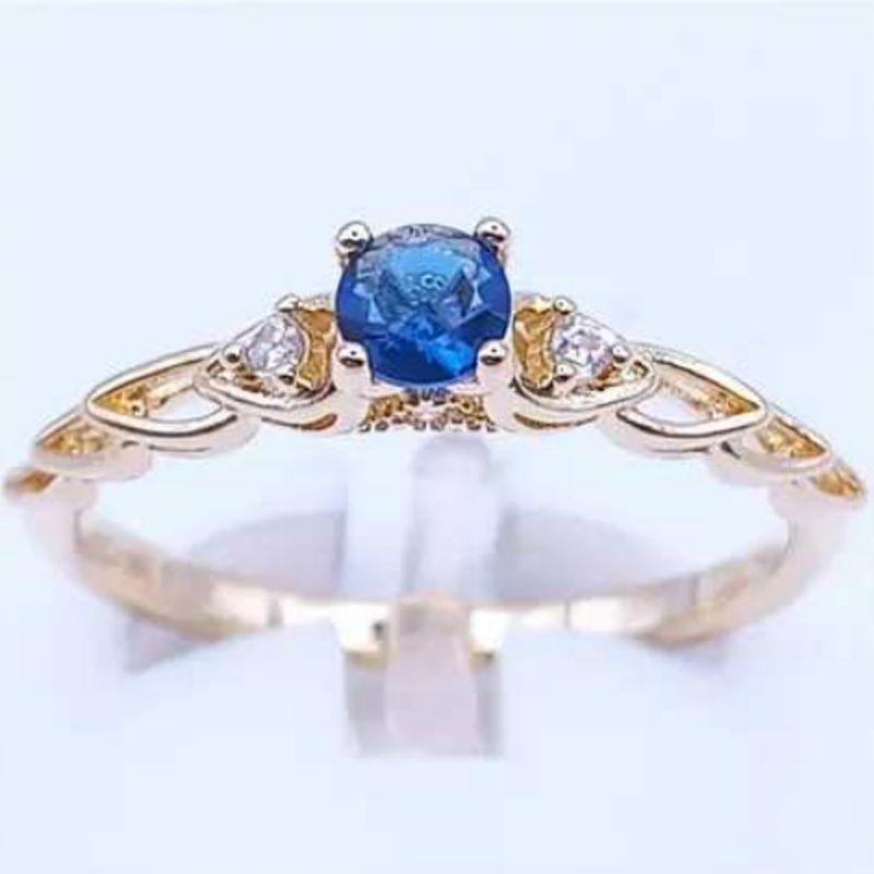ANEL SOLITARIO AZUL