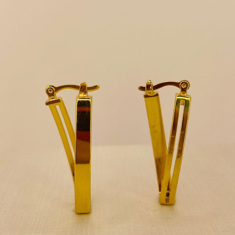ARGOLA CRUZADA FECHO ITALIANO