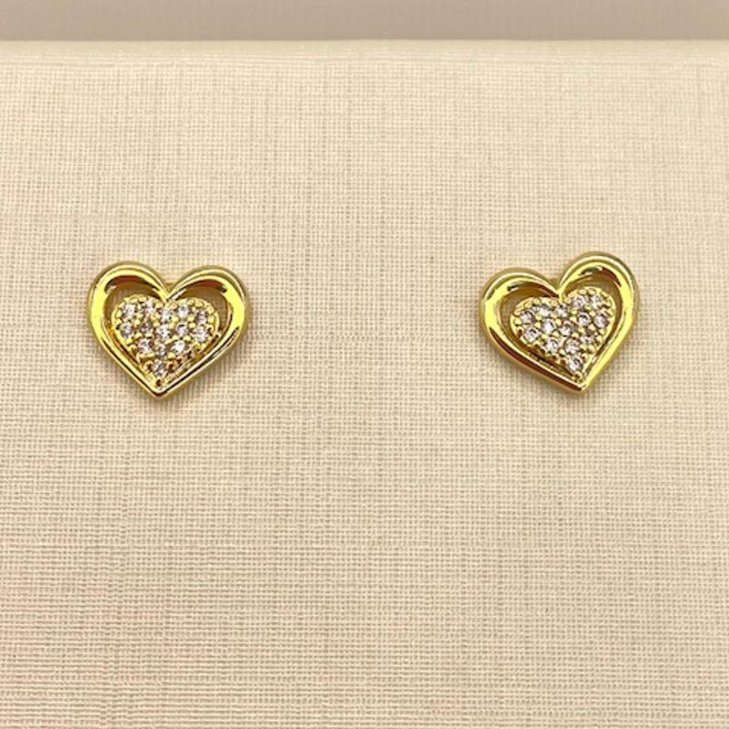 BRINCO CORAÇAO LISO E ZIRCONIA INTERNA