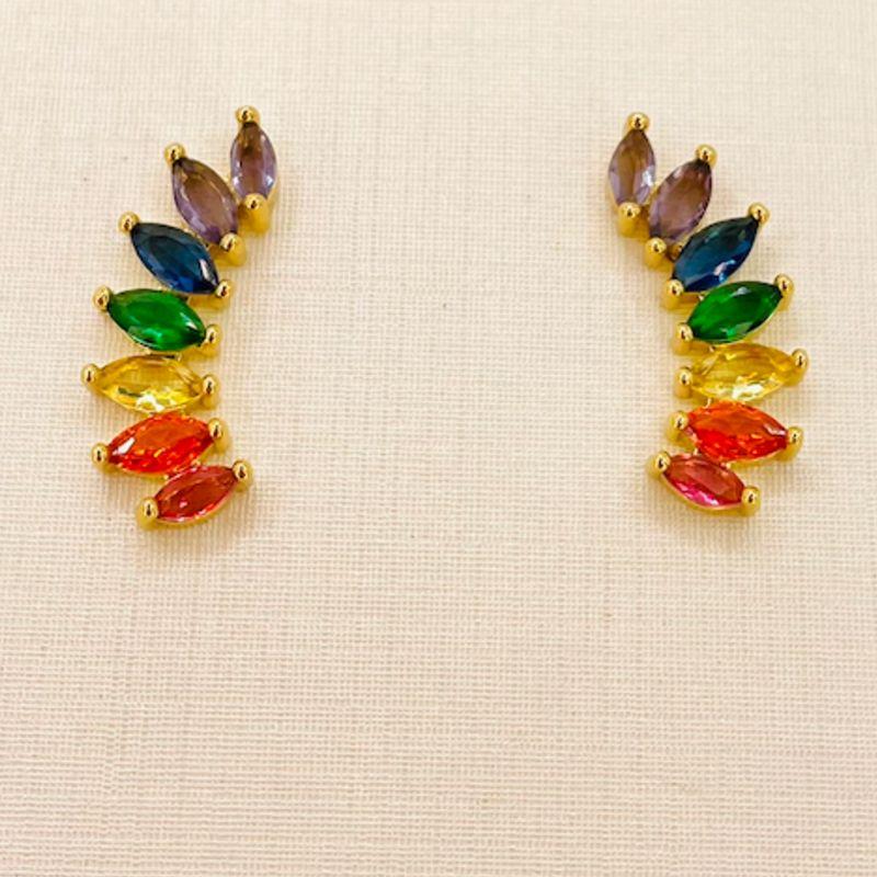 BRINCO EAR CUFF ZIRCONIA COLORIDA