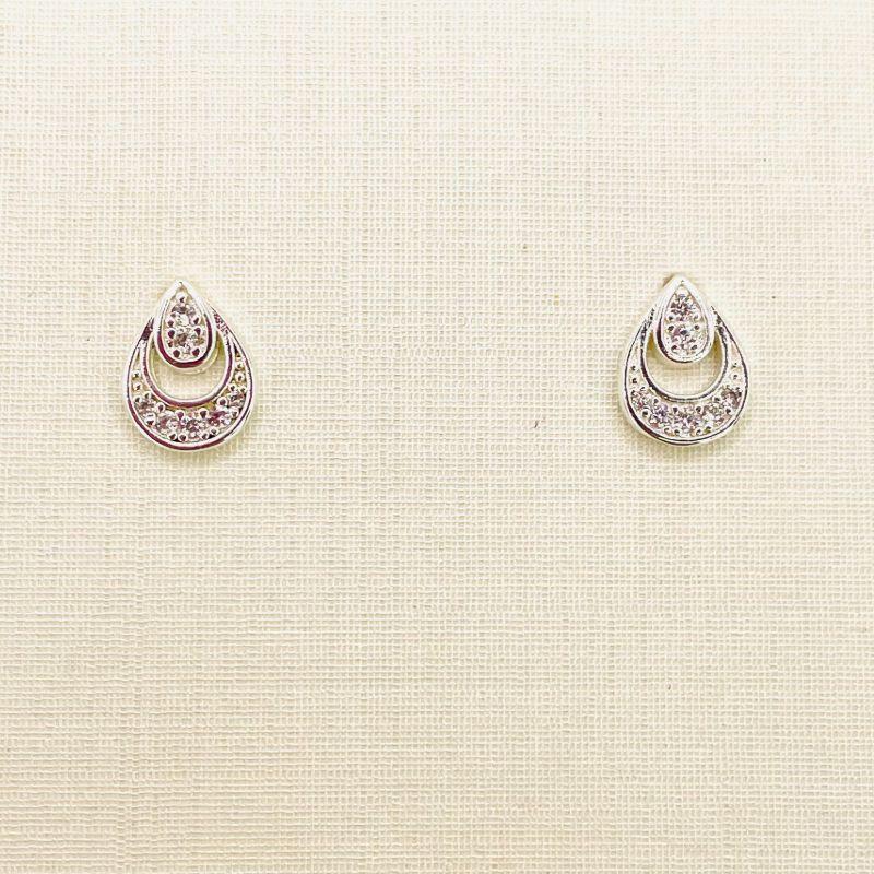 BRINCO GOTA DUPLA ZIRCONIA