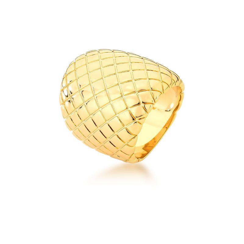 ANEL OVAL TEXTURIZADO ACETINADO