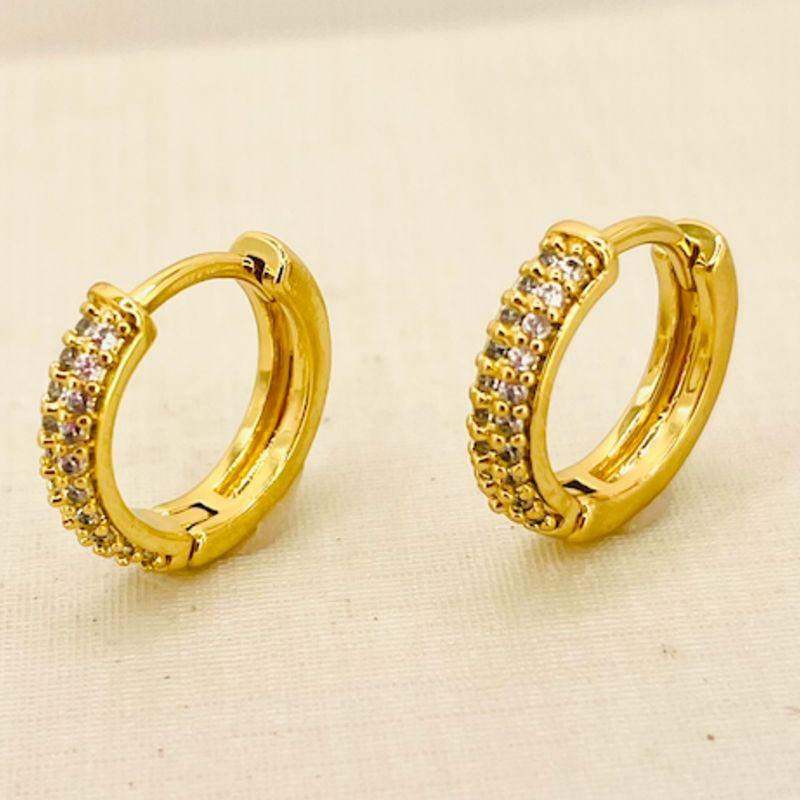 ARGOLA DUPLA ZIRCONIA