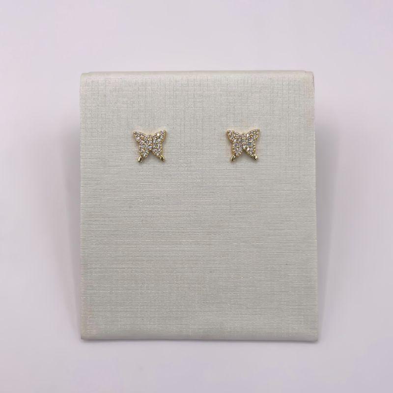 BRINCO BORBOLETA CRAVEJADO