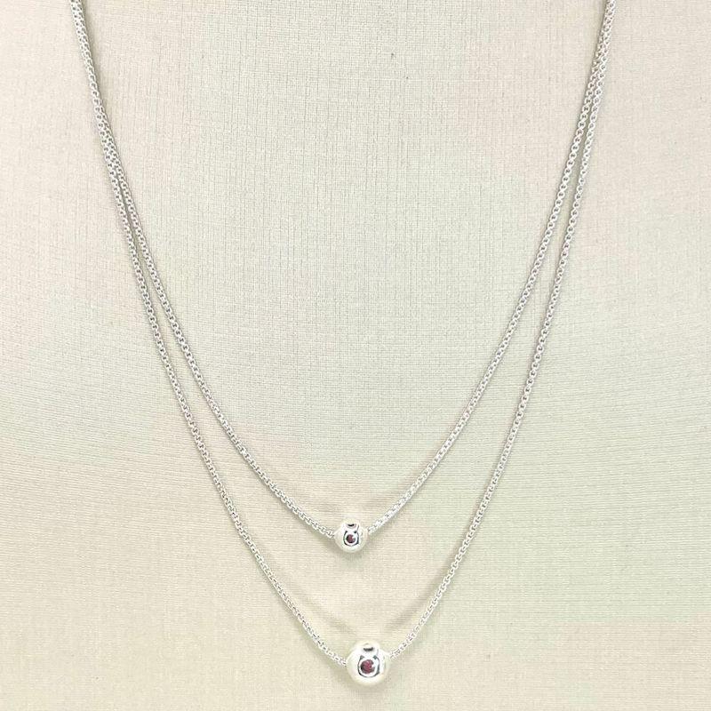 COLAR DUPLO BOLA LISA