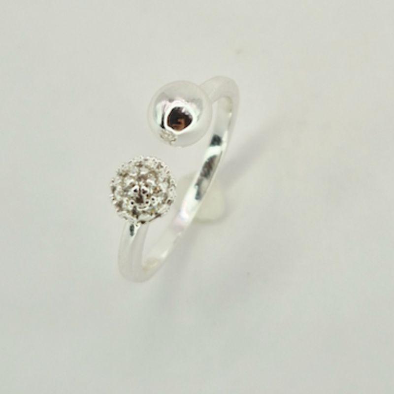 ANEL BOLA ZIRCONIA E LISA