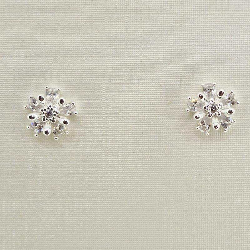 BRINCO FLOR COM ZIRCONIA