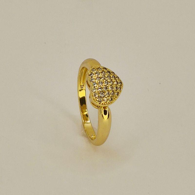 ANEL CORACAO CRAVEJADO